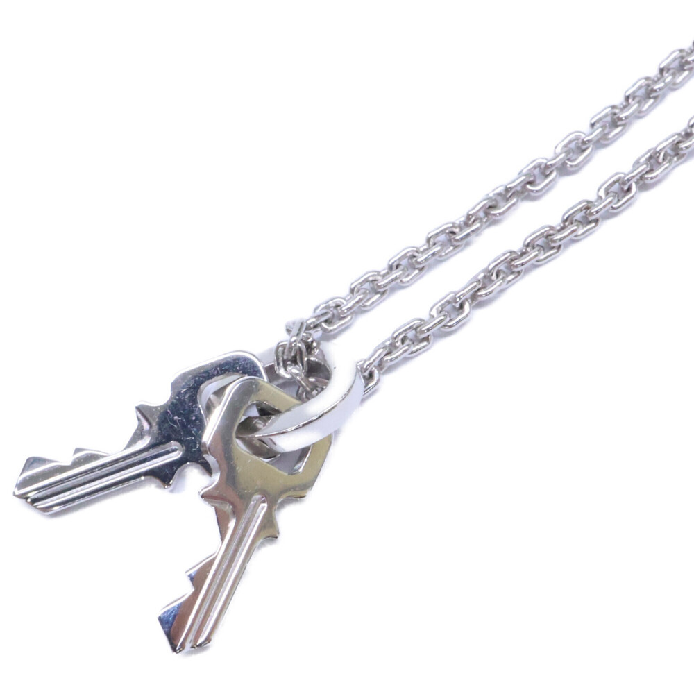 LOUIS VUITTON Louis Vuitton 750WG Pendant Key Necklace White Gold Women's